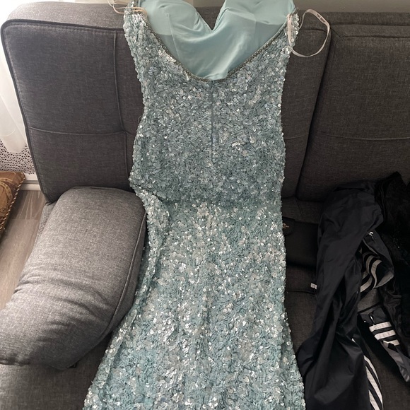 Sparkling Blue Gown by Sherri Hill - Picture 4 of 4